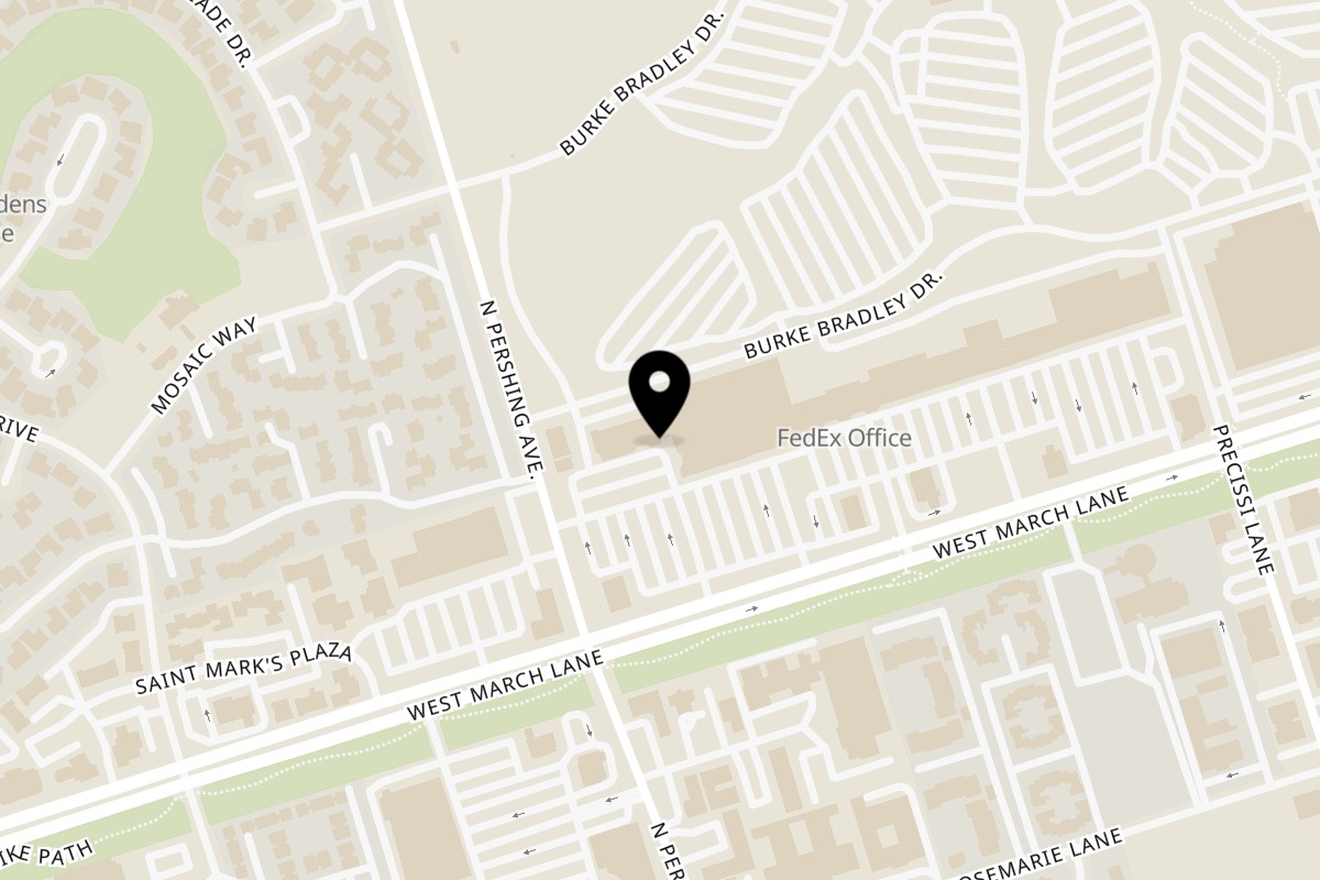 Map showing the location of Tepa Taqueria on 1205 W March Ln in Stockton